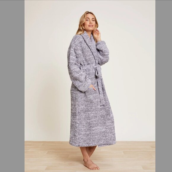 Barefoot Dreams CozyChic Heathered Fuzzy Adult Robe - Picture 1 of 3